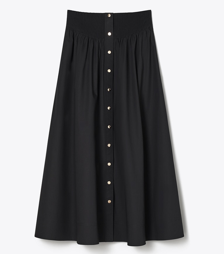 Tory Burch designer bas Jupe en popeline dans Black de face