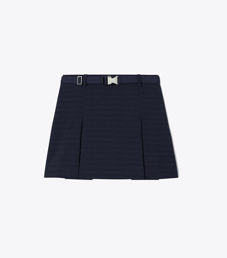 Tory Burch designer bas Jupe jacquard Sublime dans Deep Navy de face
