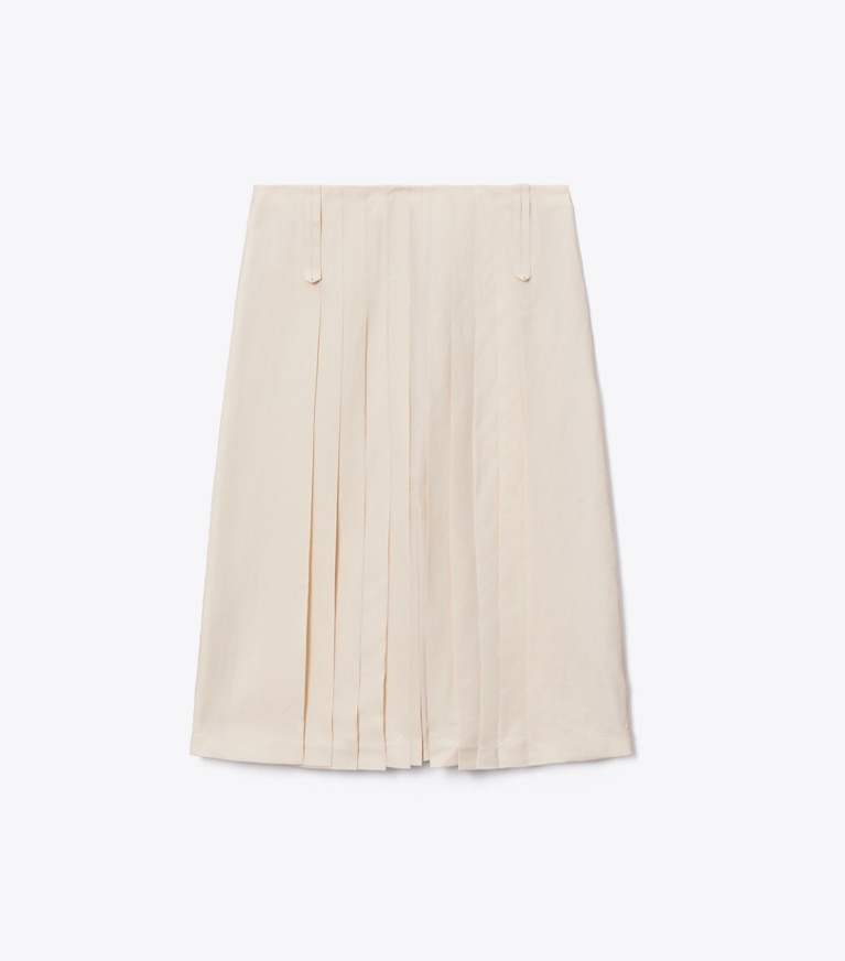 Tory Burch designer bas Jupe plissée in Cream front
