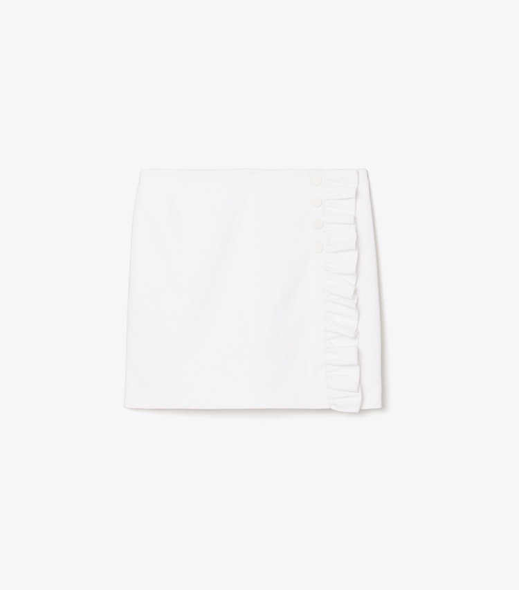 Tory Sport designer bas Jupe-short de golf Tech Twill dans Snow White de face