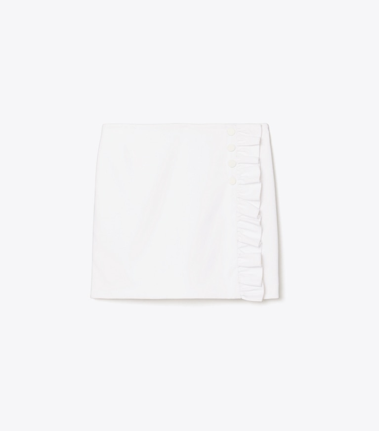 Tory Sport designer bas Jupe-short de golf Tech Twill dans Snow White de face