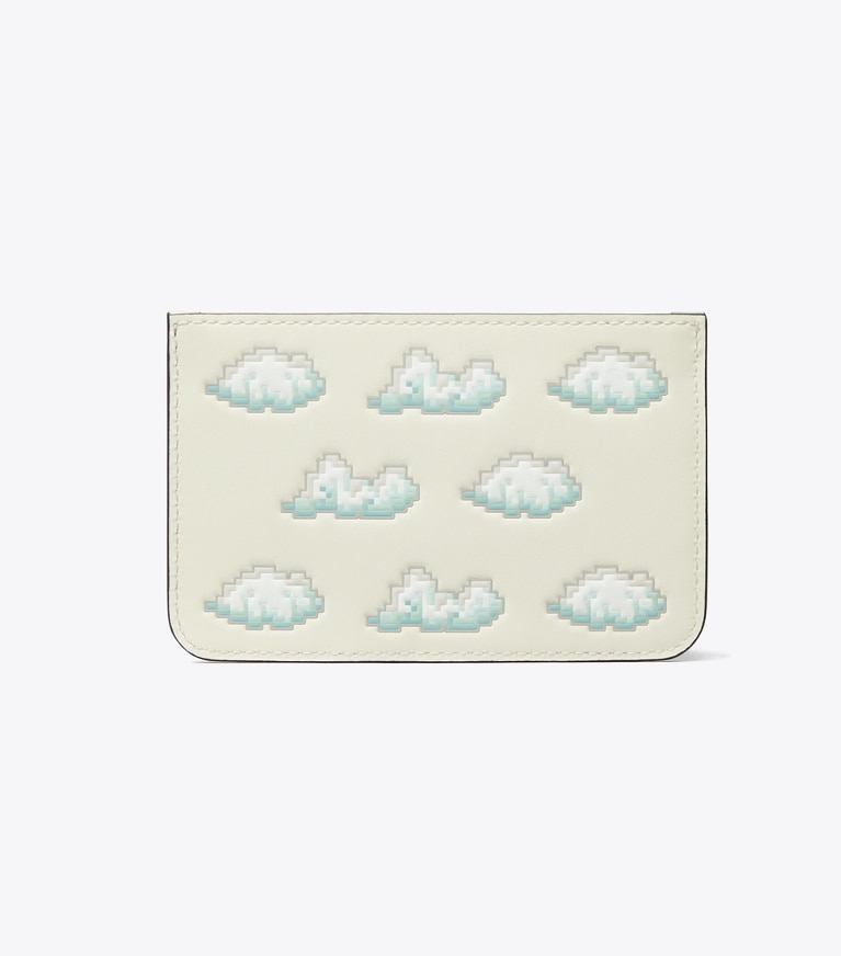 Tory Burch designer kartenetuis Kartenetui mit Reißverschluss in Misty Cloud angle
