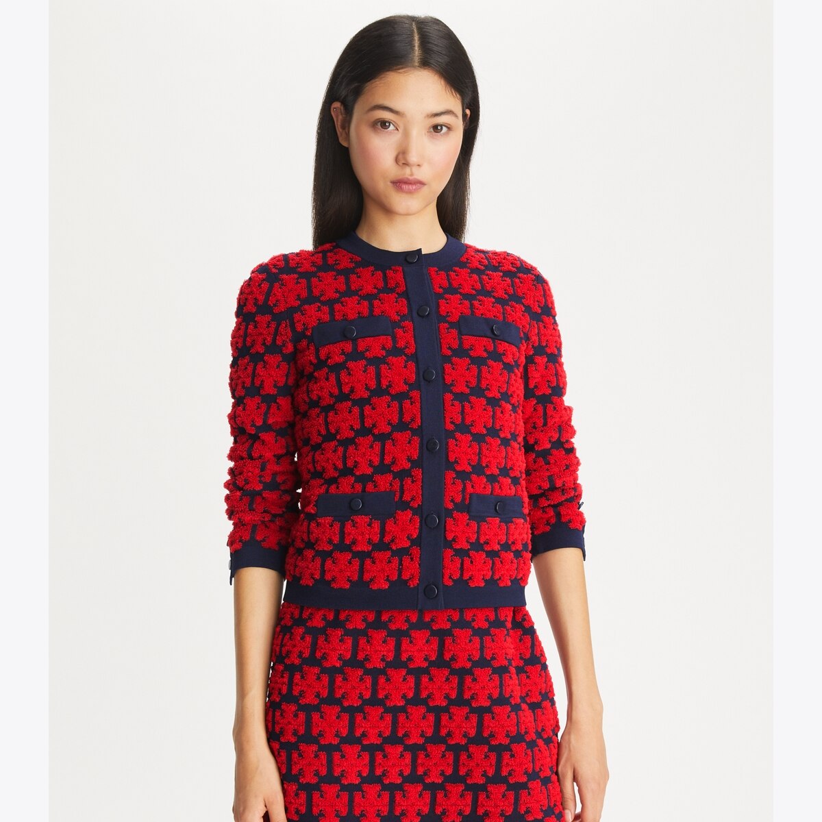 Kendra Bouclé Cardigan: Women's Designer Sweaters Tory Burch