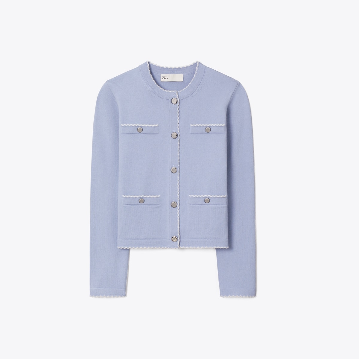 KENDRA WOOL SCALLOPED CARDIGAN