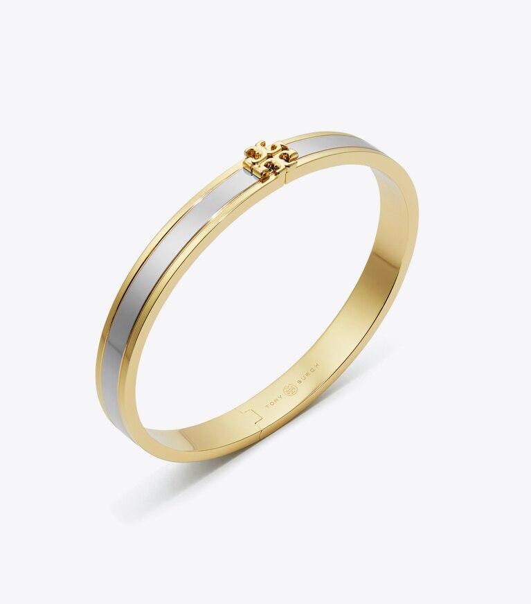 Tory Burch designer bracelets Kira 7mm Bracelet in Tory Gold / Tory Silver detail