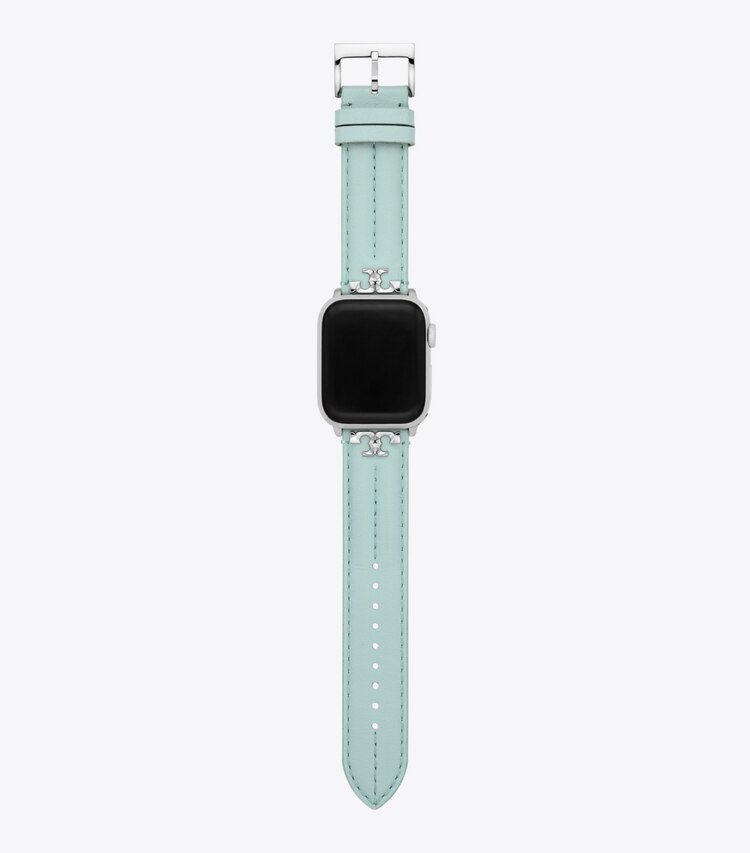 Tory Burch designer watches tory track smart watches Kira Band for Apple Watch®, Leather in LIGHT BLUE  front