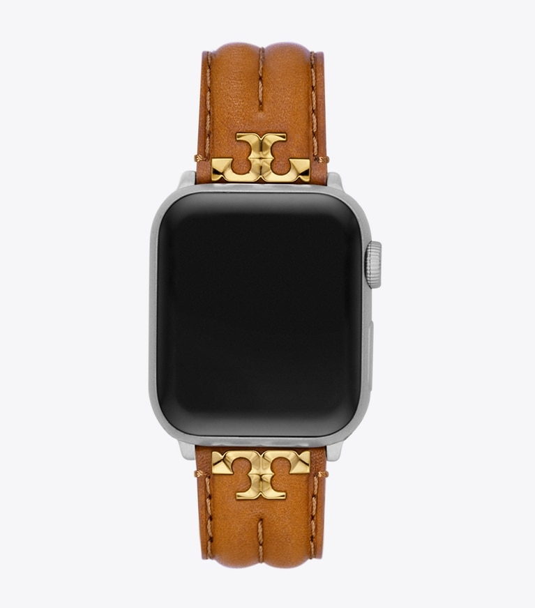 Tory Burch designer watches tory track smart watches Kira Band for Apple Watch® in LUGGAGE  front