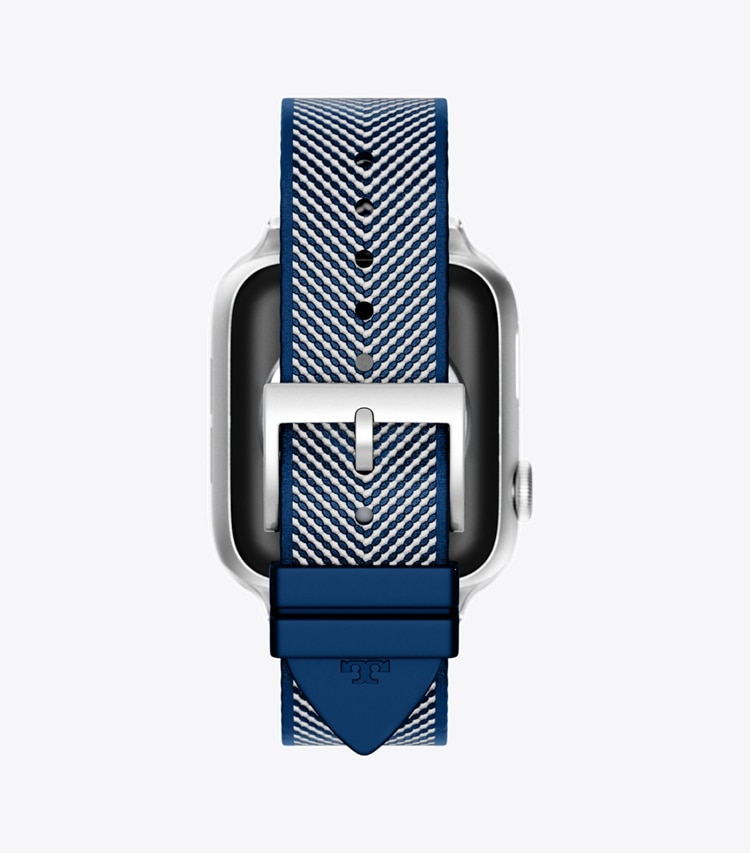 Tory Burch diseñador relojes inteligentes Kira Band for Apple Watch® en NAVY GROSGRAIN volver