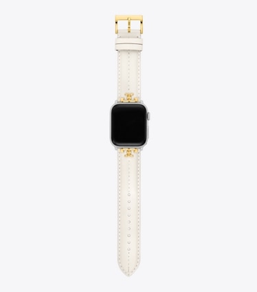 Tory Burch designer スマートウォッチ Apple Watch® キラ バンド レザー in WHITE front