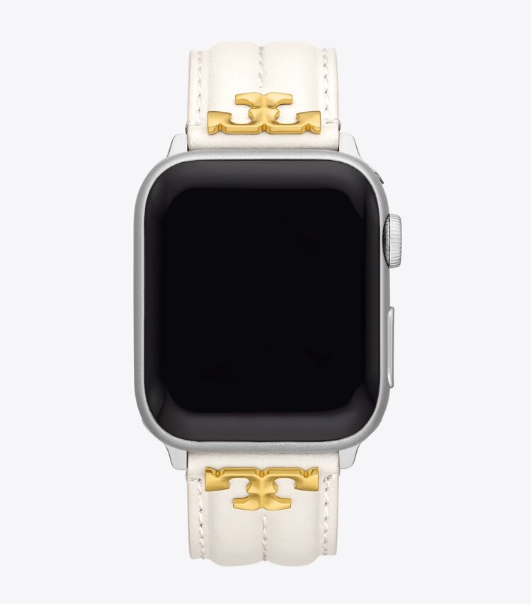 Tory Burch designer スマートウォッチ Apple Watch® キラ バンド レザー in WHITE オーバーヘッド