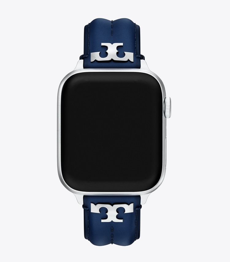Tory Burch designer smart watches Kira Band for Apple Watch® in Navy overhead
