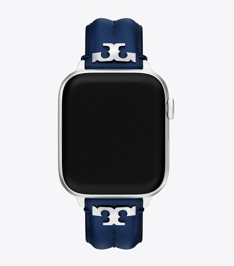 Tory Burch designer smart watches Kira Band for Apple Watch® in Navy overhead