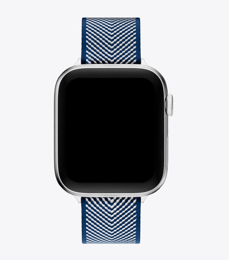 Tory Burch diseñador relojes inteligentes Kira Band for Apple Watch® en NAVY GROSGRAIN vista superior