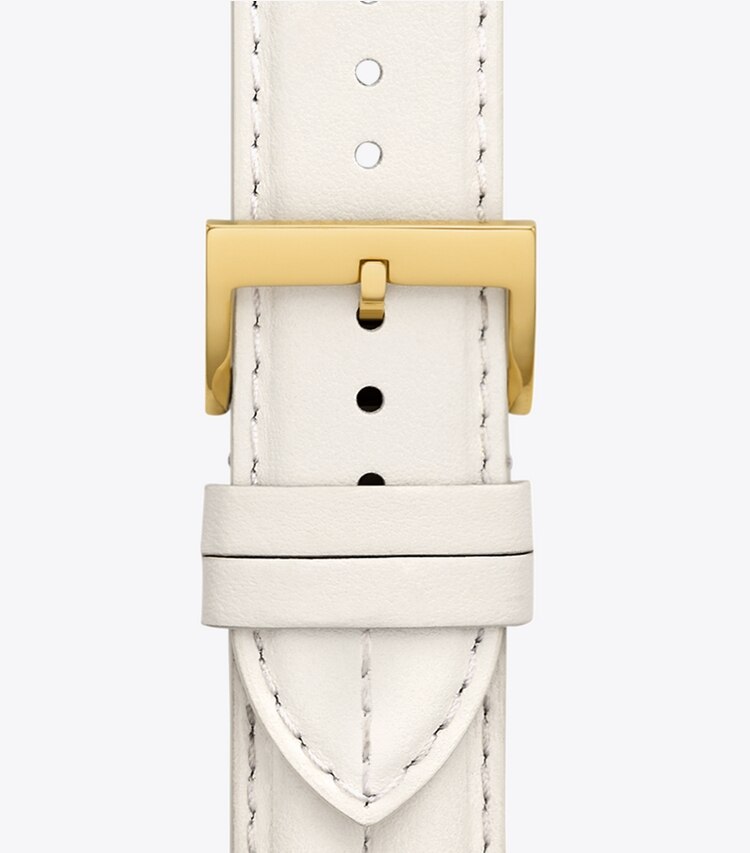 Tory Burch designer スマートウォッチ Apple Watch® キラ バンド レザー in WHITE packable reversible