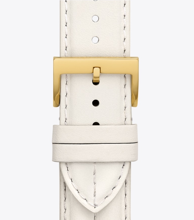 Tory Burch designer スマートウォッチ Apple Watch® キラ バンド レザー in WHITE front
