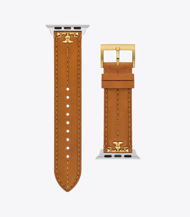 Tory Burch designer watches tory track smart watches Kira Band for Apple Watch® in LUGGAGE  side