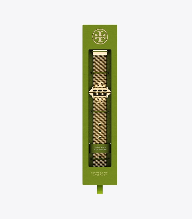 Tory Burch diseñador relojes inteligentes Kira Band for Apple Watch® en GOLD caja de relojes