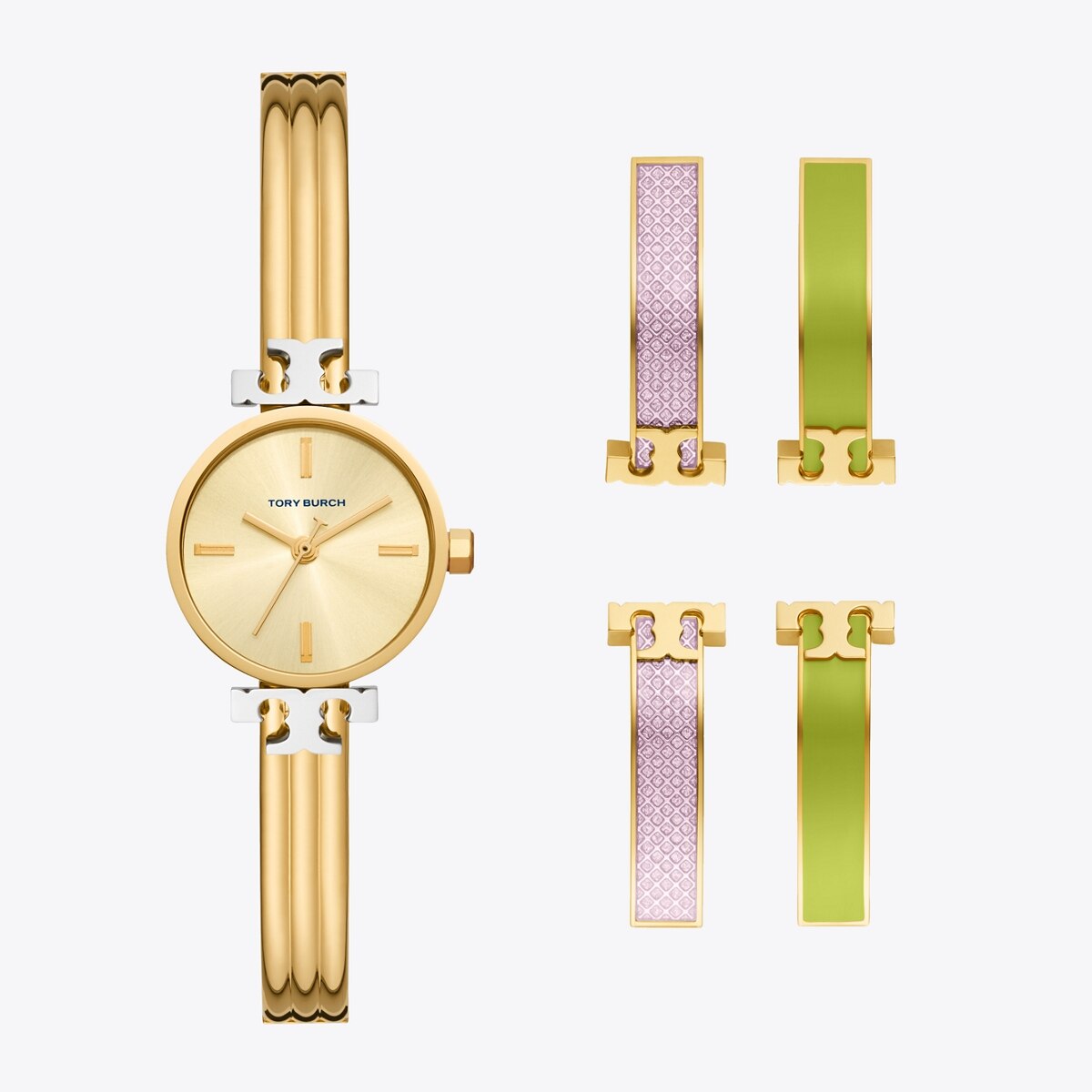 Kira Bangle Watch Gift Set, Multi-Color/Gold-Tone Stainless Steel, 22 x 22  MM: Women's Designer Strap Watches | Tory Burch