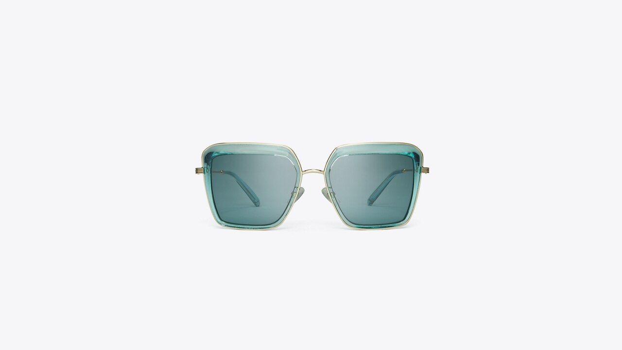 Tory Burch Kira Bold Rim Sunglasses in Blue