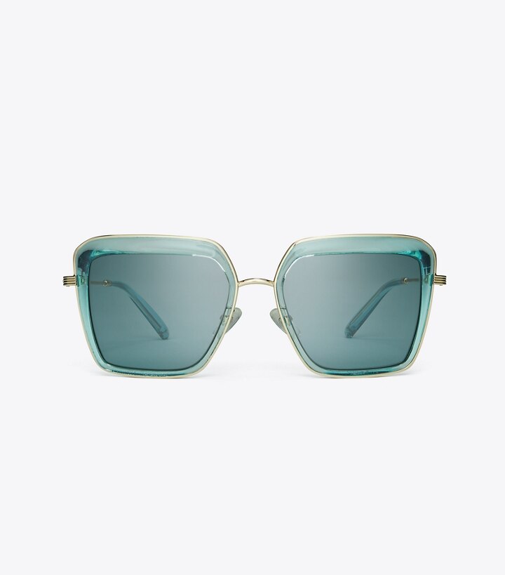 Tory Burch 53mm Square Sunglasses in Light Blue