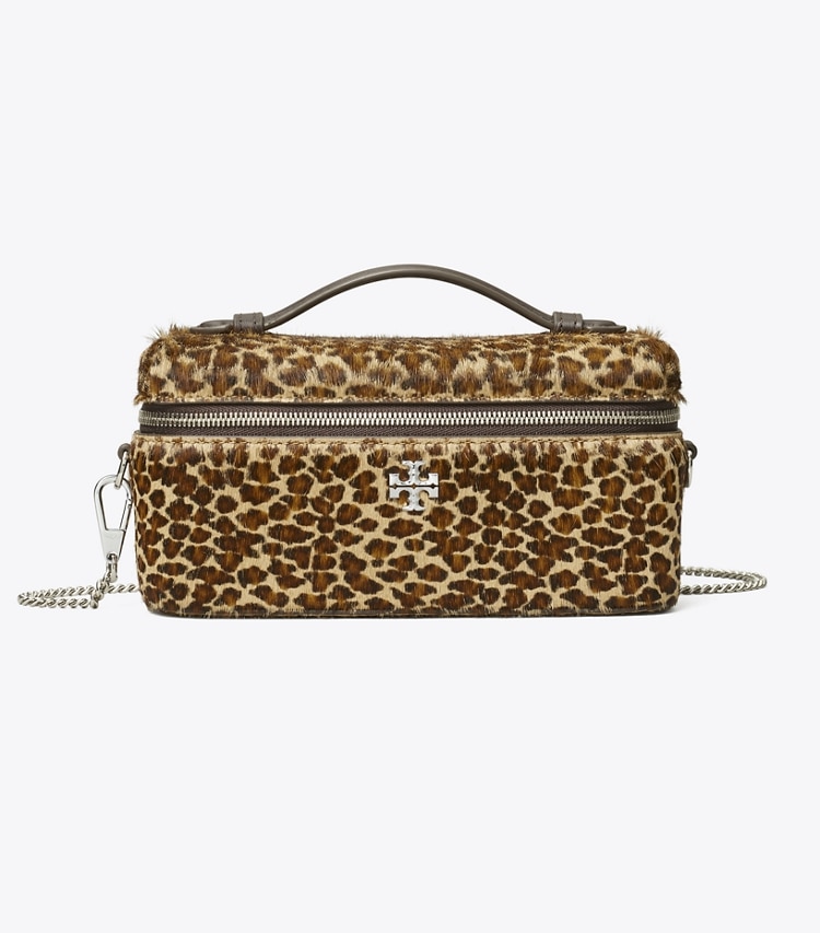 Tory Burch designer mini bags Kira Calf Hair Vanity Case in Multi front