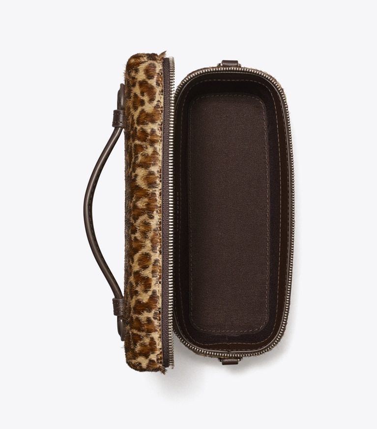 Tory Burch designer mini bags Kira Calf Hair Vanity Case in Multi angle