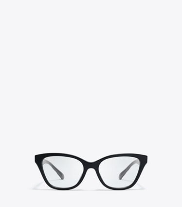 Tory Burch designer sunglasses & eyewear Kira Cat-Eye Eyeglasses in BLACK front