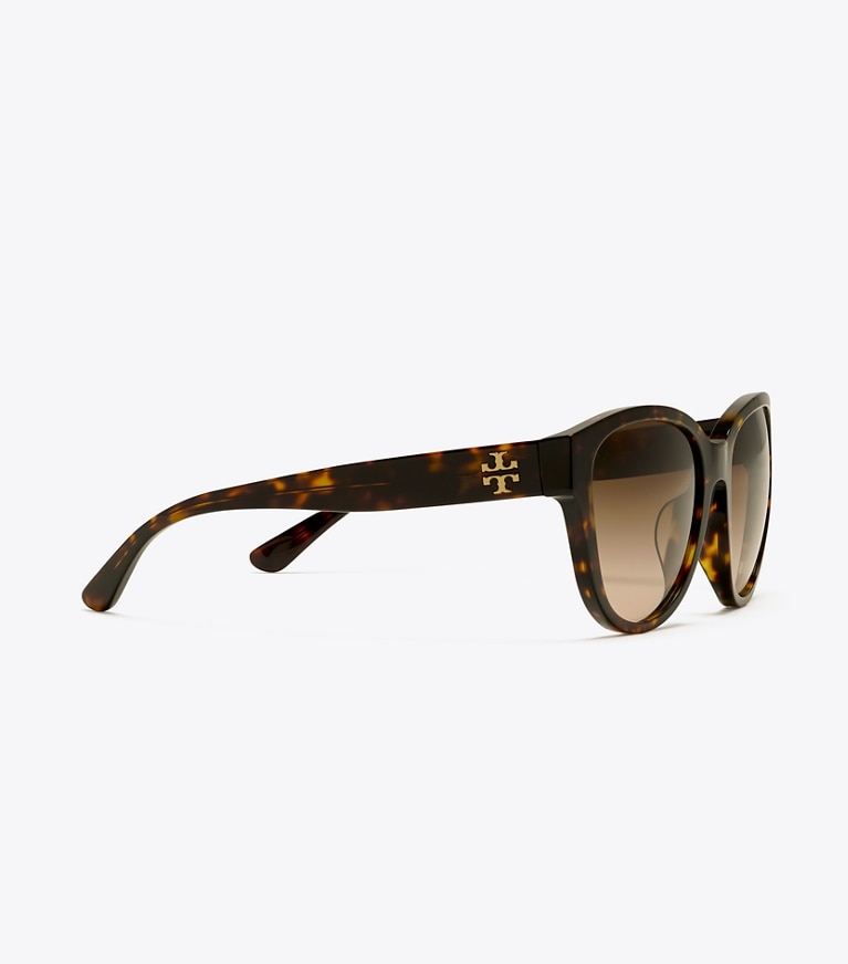 Tory Burch designer sunglasses & eyewear Kira Cat-Eye Sunglasses in DARK TORTOISE front