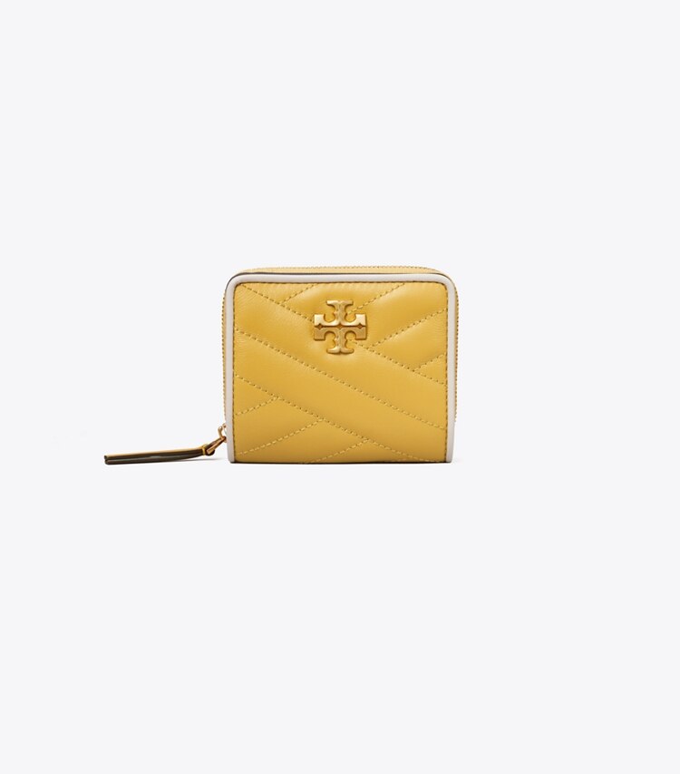 Tory Burch designer wallets Kira Chevron Bi-Fold Wallet  in Golden Sunset front