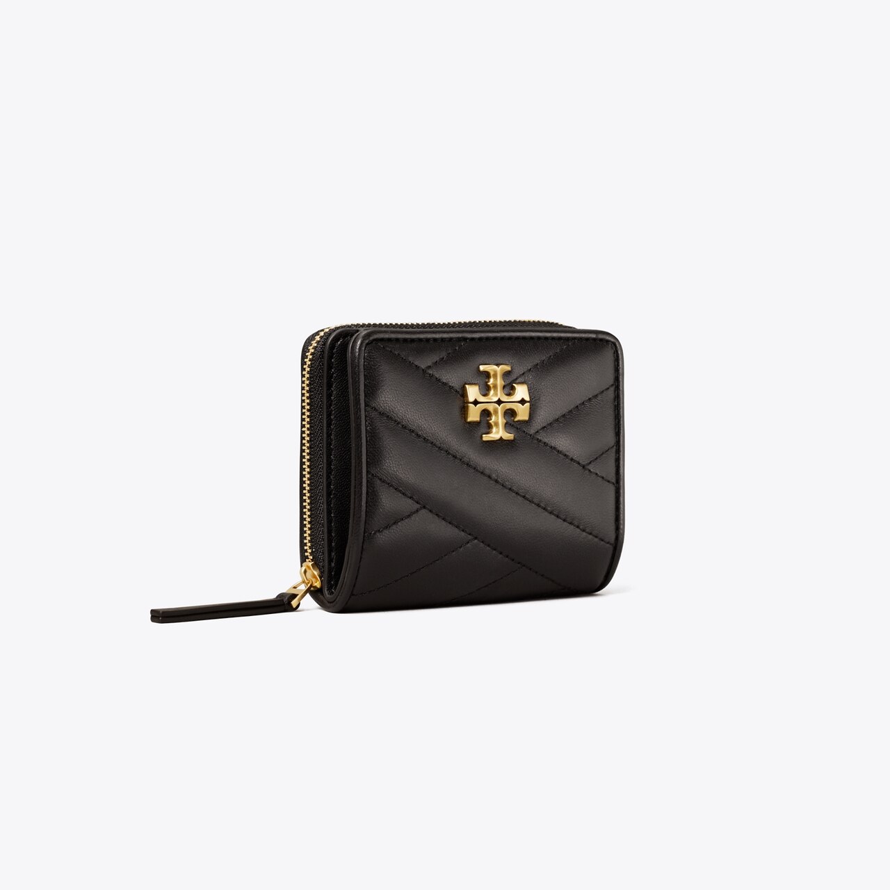 Tory Burch Kira Chevron Quilted Leather Bifold Wallet - Black