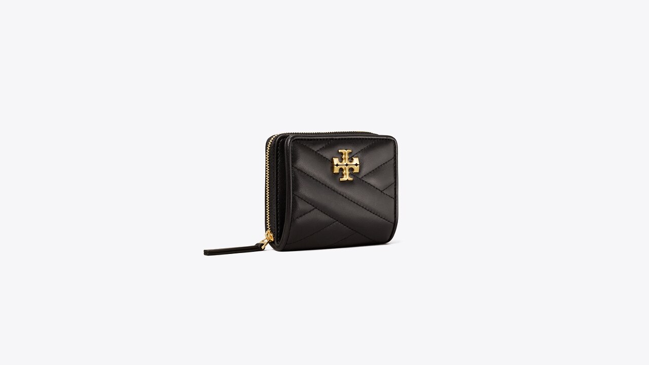 Tory Burch Kira Chevron Fold Wallet - Black for Women