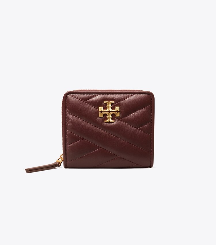 Tory Burch designer wallets Kira Chevron Bi-Fold Wallet in TEMPRANILLO front