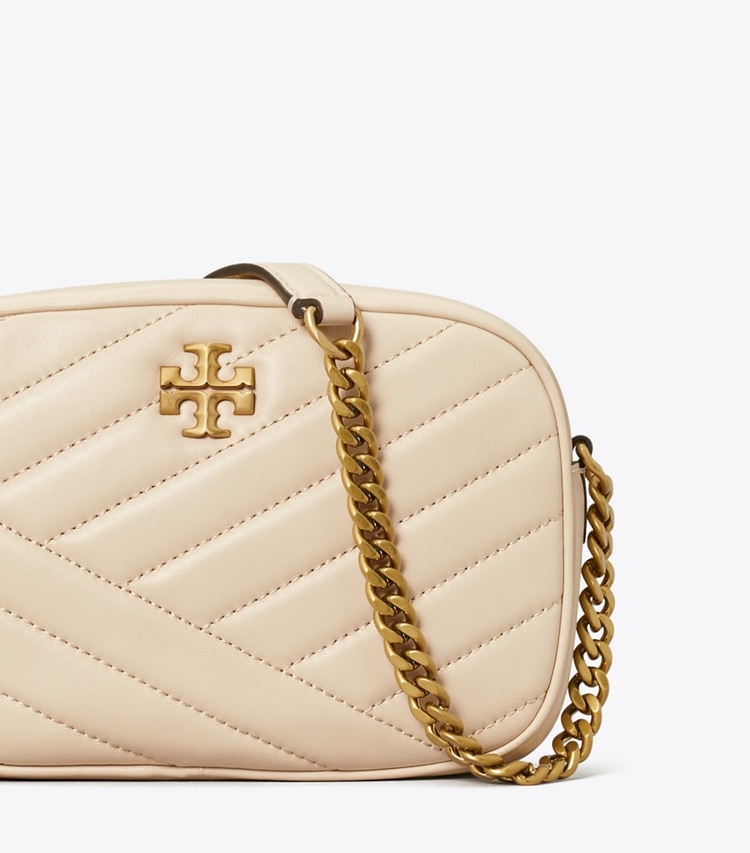 Tory Burch designer crossbody bags Kira Chevron Camera Bag in New Cream detail