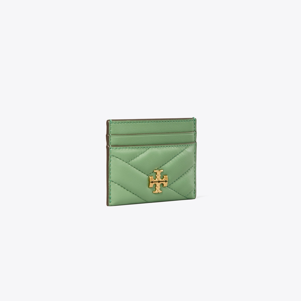 カードケース・名刺入れ Tory Burch 24FW Kira Chevron Card Wallet Devon Sand 90345 28 Kira Patent Flap Card Case: Women's Designer Card Cases