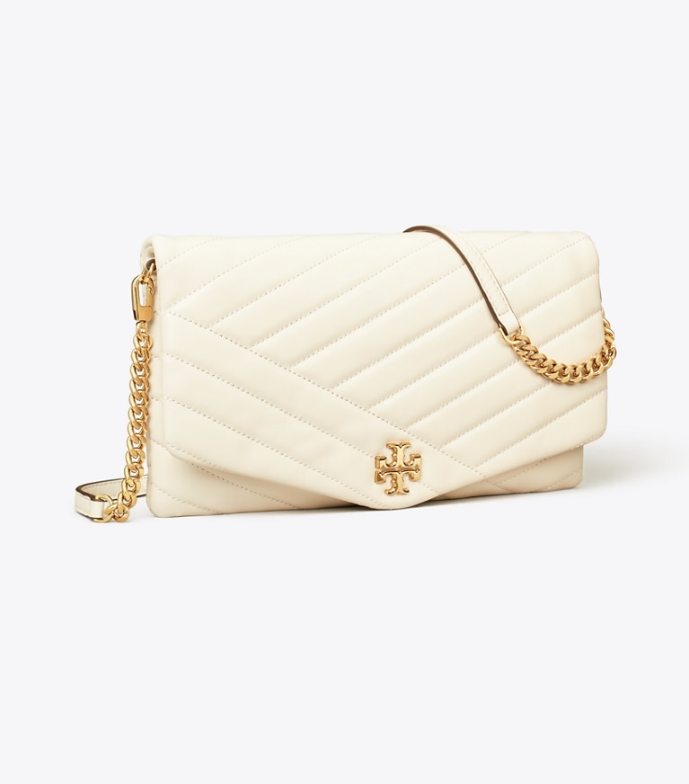 Tory Burch designer clutches Kira Chevron Clutch in New Ivory angle