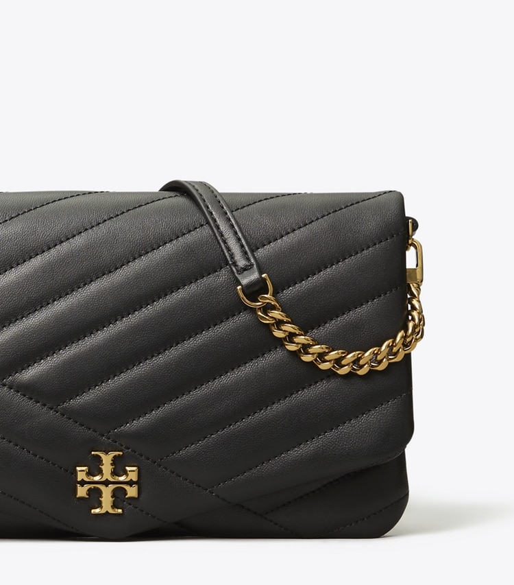 Tory Burch designer clutches Kira Chevron Clutch in Black detail