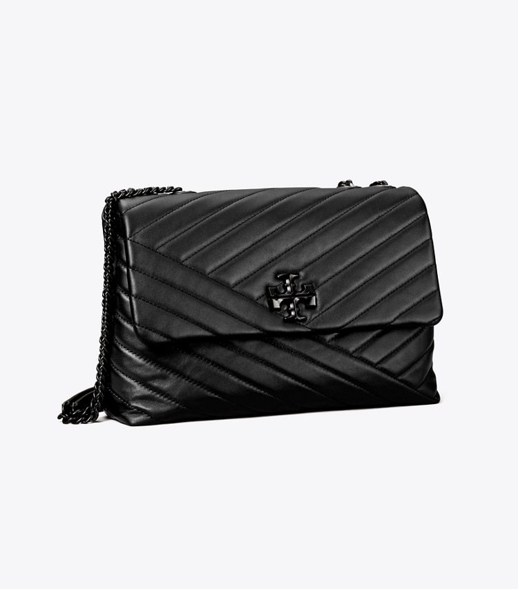 Buy Tory Burch Kira Chevron Convertible Shoulder Bag with Adjustable Strap, Black Color Women