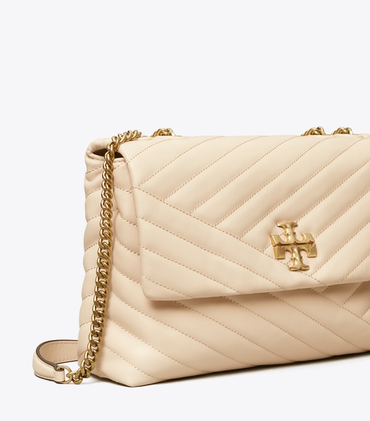 Tory Burch designer shoulder bags Kira Chevron Convertible Shoulder Bag in New Cream detail