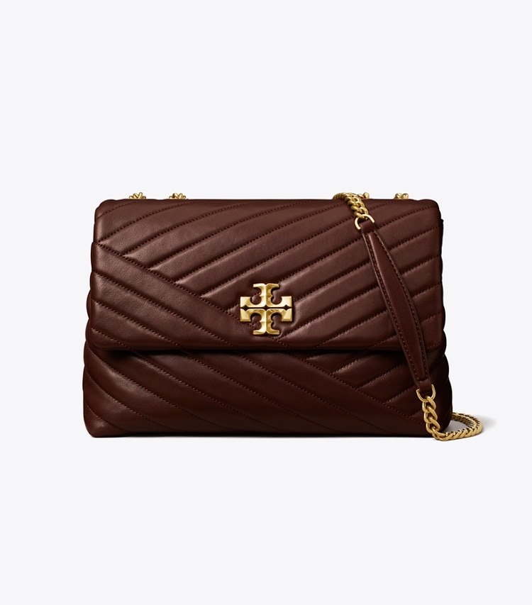 Tory Burch designer shoulder bags Kira Chevron Convertible Shoulder Bag in TEMPRANILLO front