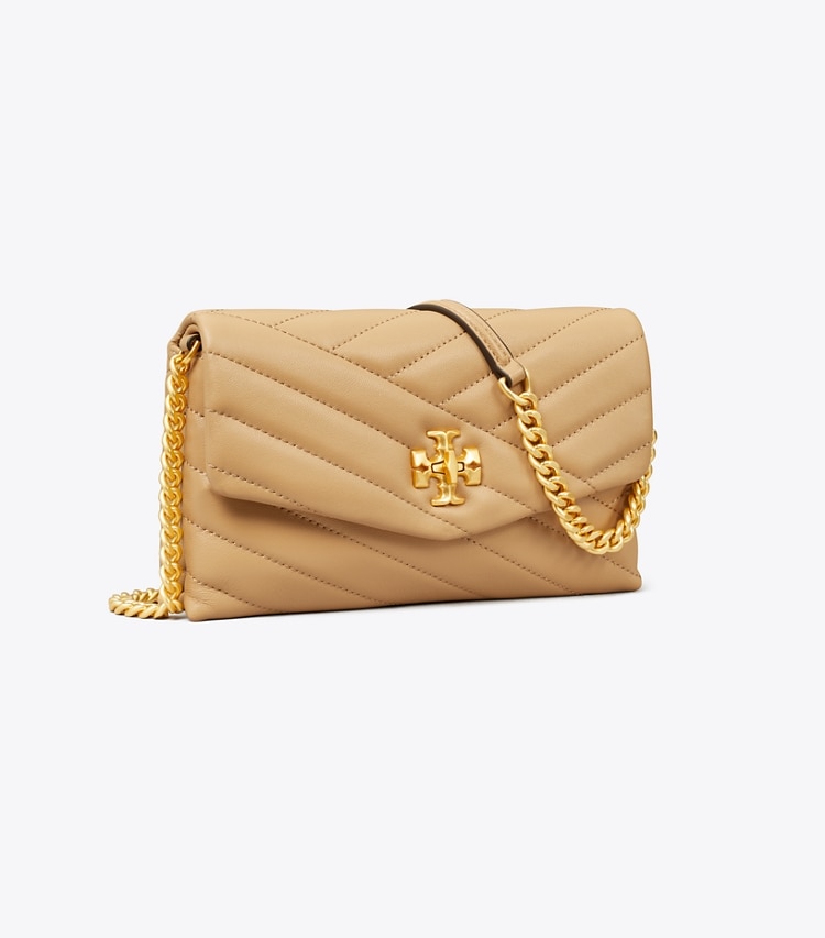 Tory Burch designer mini bags Kira Chevron Crossbody in Desert Dune angle