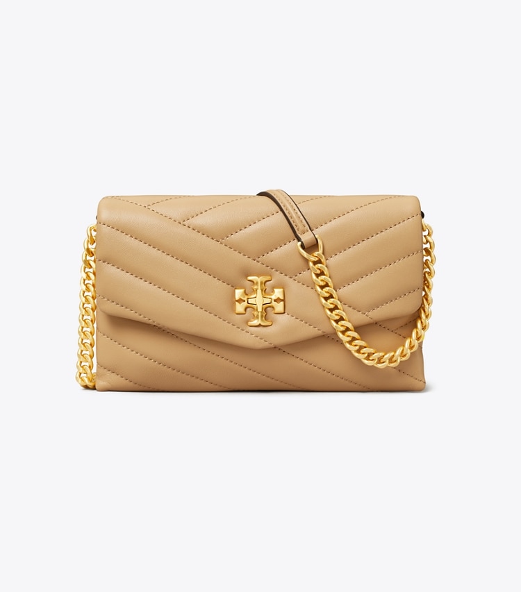 Tory Burch designer mini bags Kira Chevron Crossbody in Desert Dune front