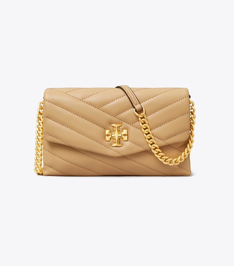 Tory Burch designer mini bags Kira Chevron Crossbody in Desert Dune angle