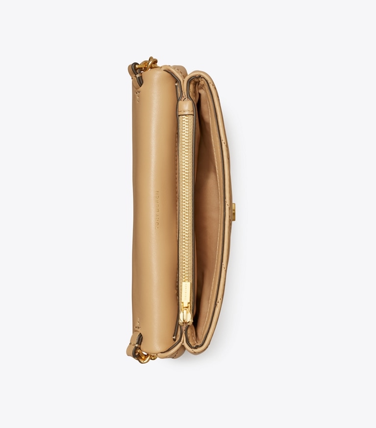 Tory Burch designer mini bags Kira Chevron Crossbody in Desert Dune angle