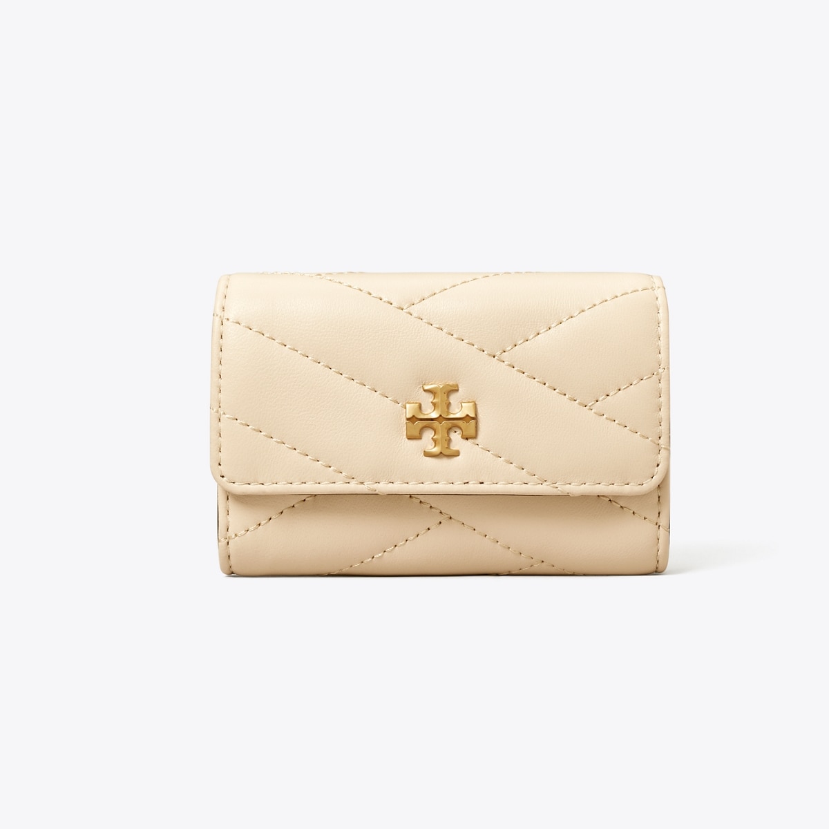 【TORY BURCH】キラ ミニフラップウォレット レザー*Black/Cream キラ シェブロン ミニフラップカードケース: レディース カード