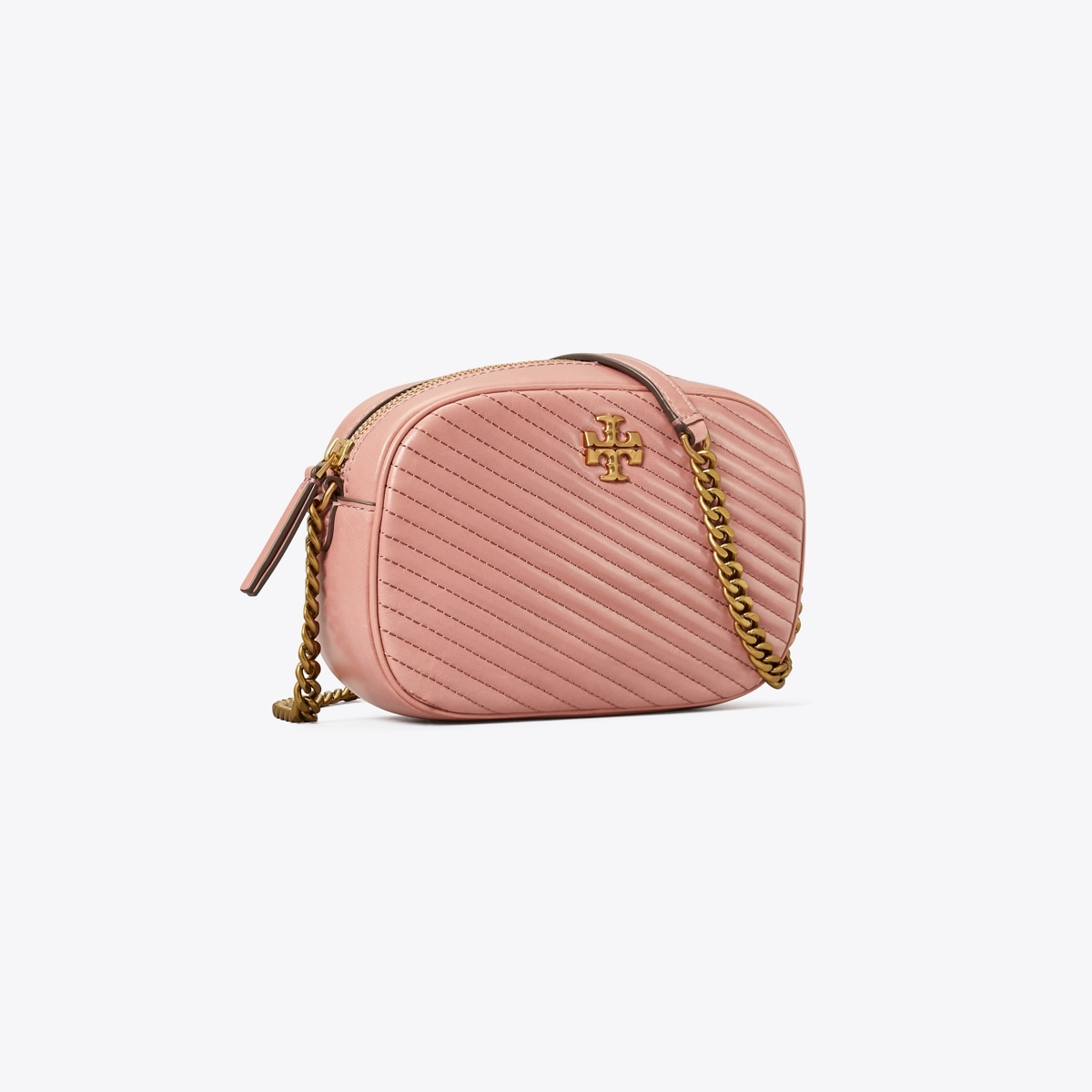 TORY BURCH ミニショルダーバッグ ピンク レザー キルティング加工ブー 