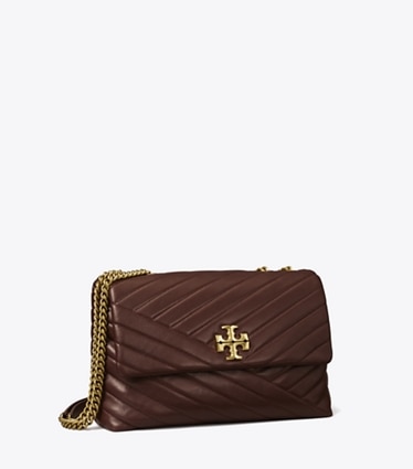 Tory Burch designer shoulder bags Kira Chevron Shoulder Bag in TEMPRANILLO angle