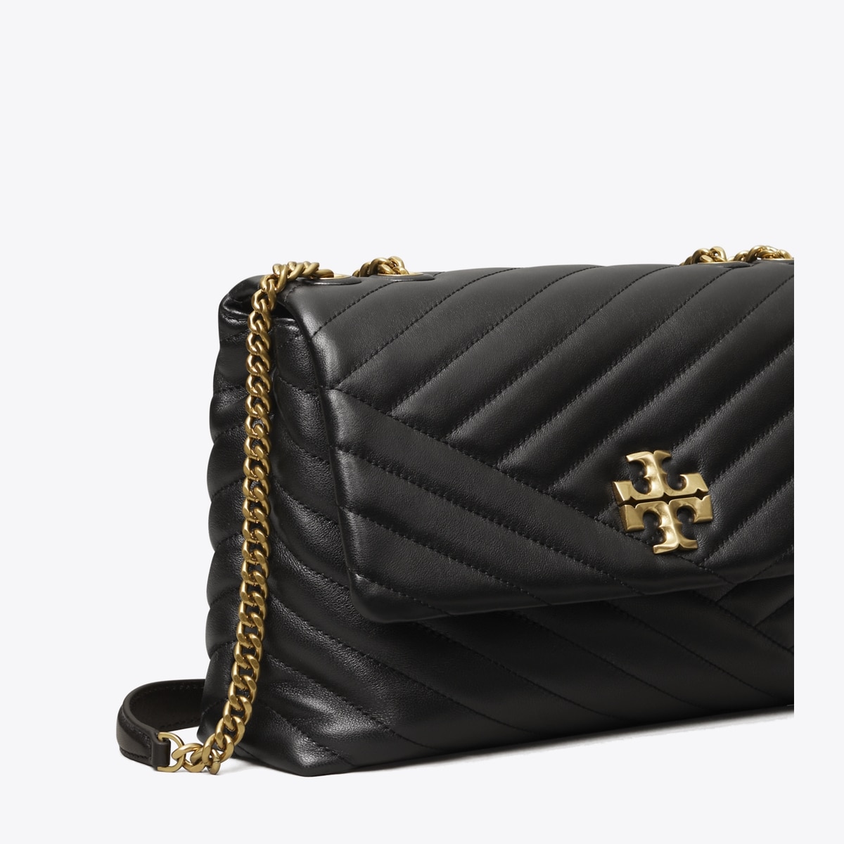 即発★Tory Burch★Kira Chevron Small Convertible Bag 90452 Small Kira Chevron Shoulder Bag: Women's Designer Shoulder