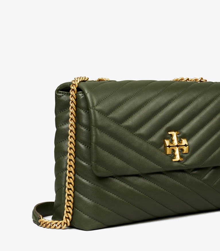 Tory Burch designer shoulder bags Kira Chevron Shoulder Bag in SYCAMORE angle