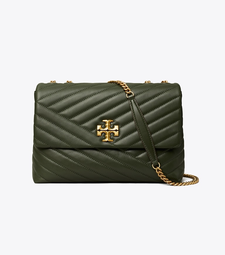 Tory Burch designer shoulder bags Kira Chevron Shoulder Bag in SYCAMORE angle