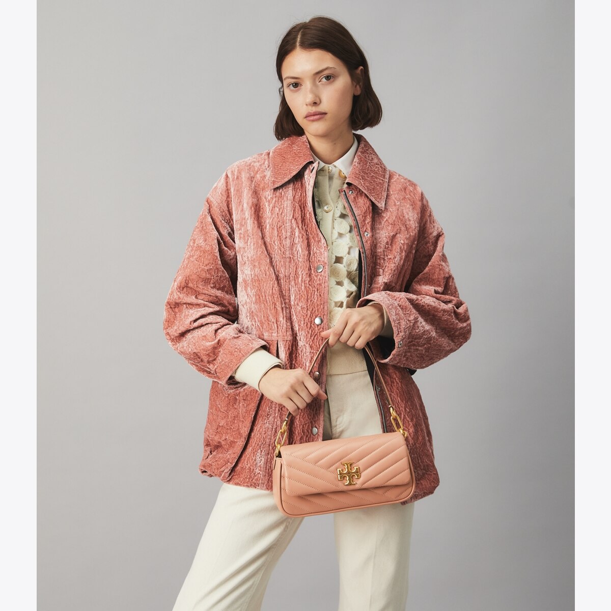 Kira Chevron Small Flap Shoulder Bag: Women's Designer